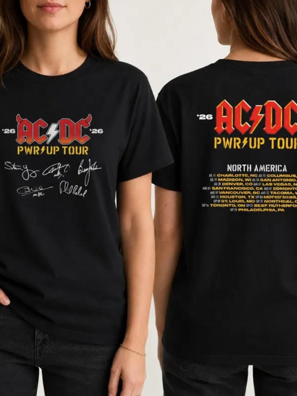 ACDC Pwr Up Tour 2026 Rock Band Shirt, ACDC Tour 2026 T Shirt 257